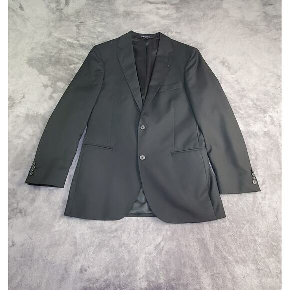 J Crew Mens 38R Blazer Sport Coat Black Half Lined Fabric Wool Made In Mexico Cl - Picture 1 of 10